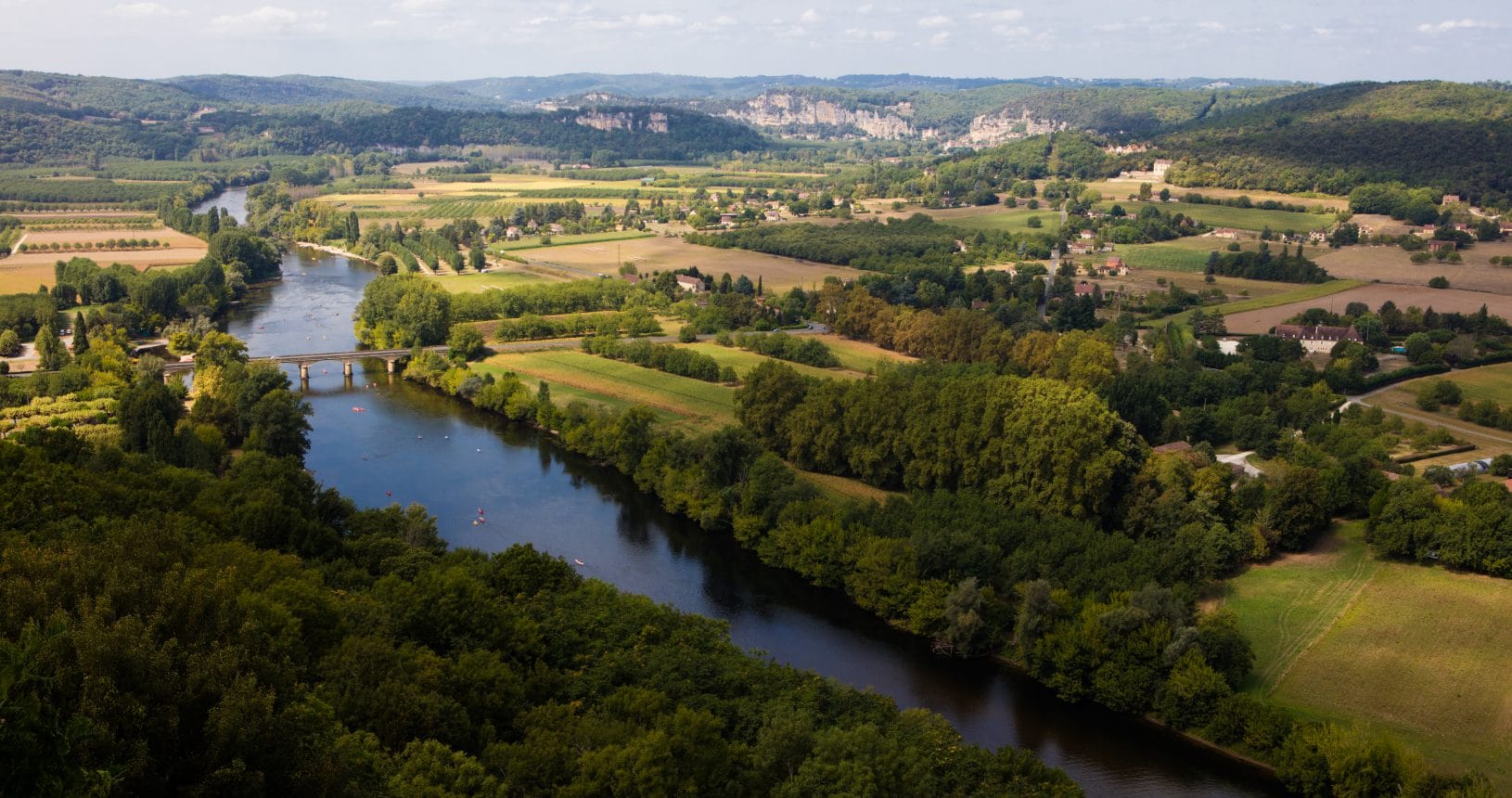 La vallée de la Dordogne vue du ciel